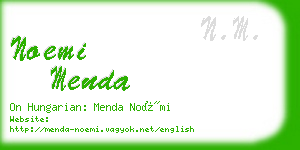 noemi menda business card